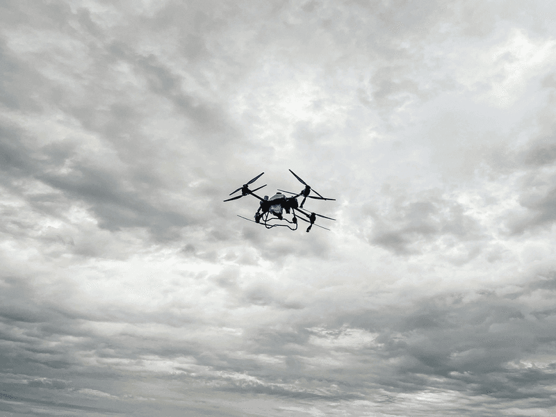 Testování aplikačního dronu v terénu