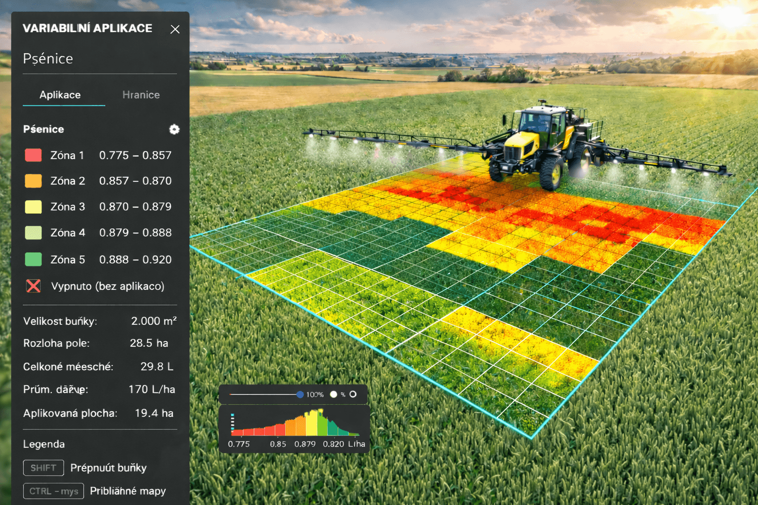 Variabilní aplikace hnojiv
